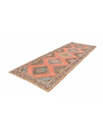 Vintage Distressed Turkish Konya Rug - 4`9