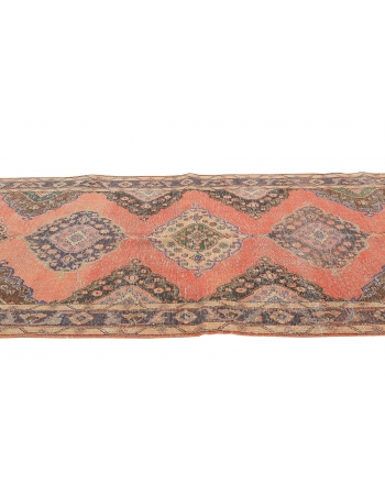 Vintage Distressed Turkish Konya Rug - 4`9