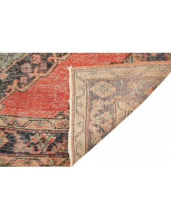 Vintage Distressed Turkish Konya Rug - 4`9