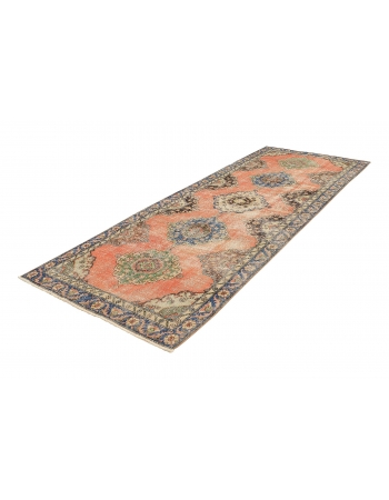 Distressed Vintage Turkish Area Rug - 4`7