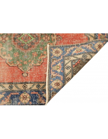 Distressed Vintage Turkish Area Rug - 4`7