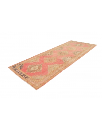 Faded Vintage Turkish Area Rug - 4`10