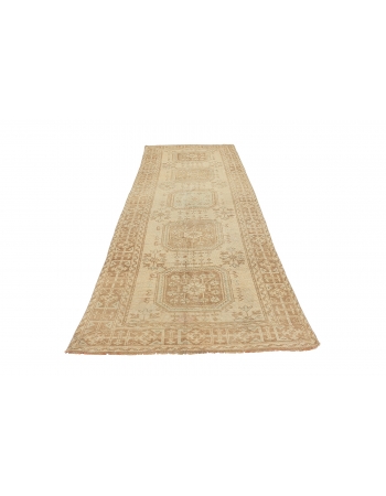 Washed Out Vintage Oushak Rug - 4`1