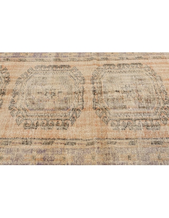 Distressed Vintage Turkish Oushak Rug - 4`3