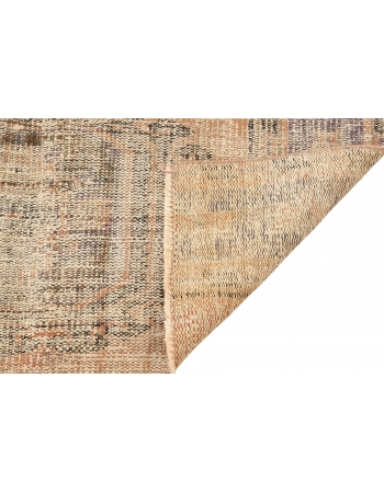 Distressed Vintage Turkish Oushak Rug - 4`3