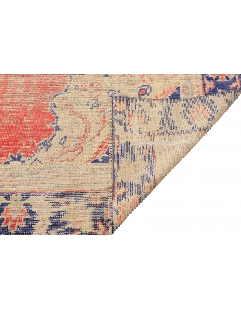 Distressed Large Vintage Oushak Rug - 8`8