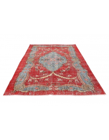 Vintage Decorative Turkish Oushak Rug - 5`11