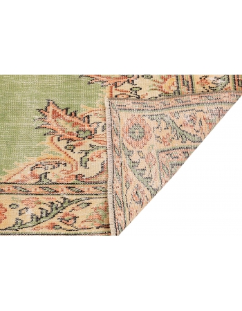 Green Vintage Turkish Oushak Rug - 5`9