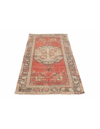 Vintage Small Turkish Oushak Rug - 3`1