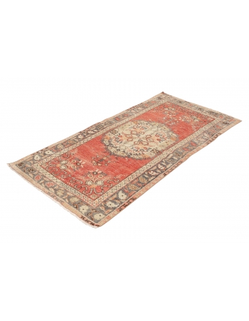 Vintage Small Turkish Oushak Rug - 3`1