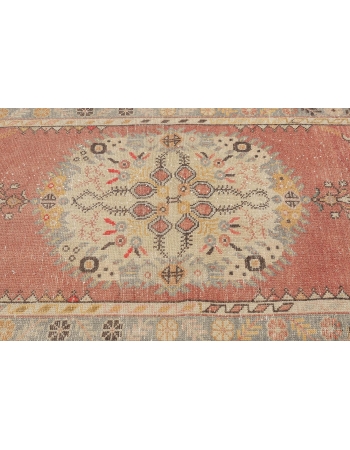 Faded Small Vintage Oushak Rug - 2`11