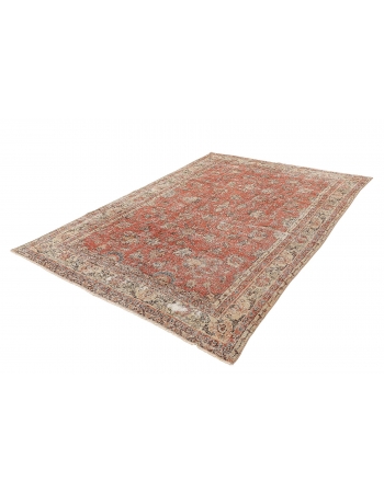 Floral Vintage Turkish Oushak Rug - 6`3