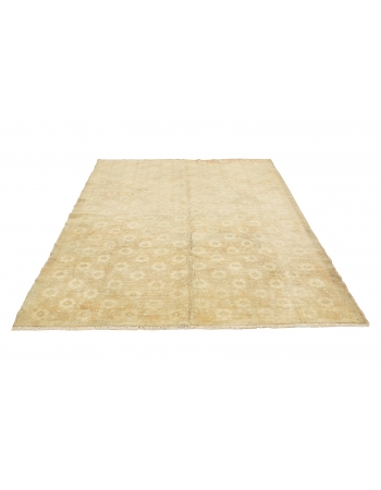 Washed Out Vintage Wool Kars Rug - 5`9