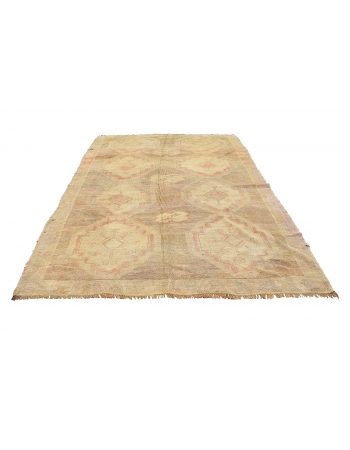 Large Vintage Washed Out Kars Rug - 6`9