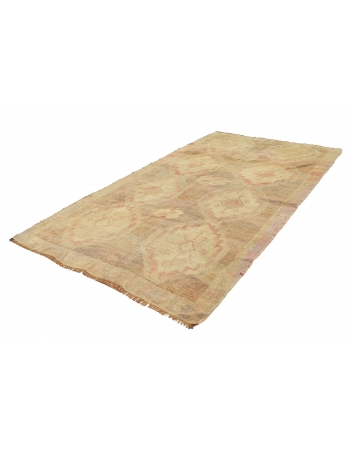 Large Vintage Washed Out Kars Rug - 6`9