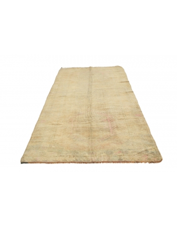 Vintage Turkish Washed Out Kars Rug - 4`8