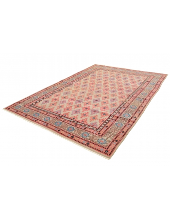 Pink & Blue Antique Khotan Rug - 7`1