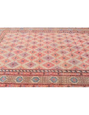 Pink & Blue Antique Khotan Rug - 7`1
