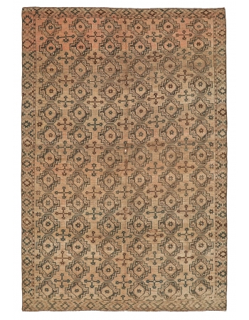 Decorative Antique Afghan Wool Rug - 6`2