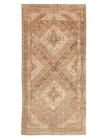 Distressed Antique Khotan Wool Rug - 5`4" x 10`11"