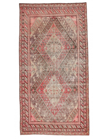 Distressed Antique Khotan Wool Rug - 5`7