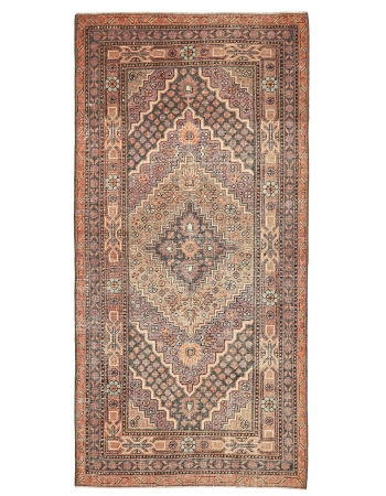 Distressed Antique Wool Khotan Rug - 4`2" x 8`6"