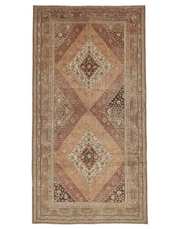 Large Antique Khotan Wool Rug - 6`7" x 12`8"