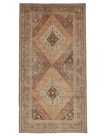 Large Antique Khotan Wool Rug - 6`7" x 12`8"