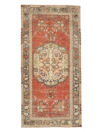 Vintage Small Turkish Oushak Rug - 3`1" x 6`3"