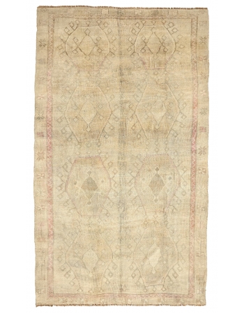 Washed Out Large Vintage Kars Rug - 7`7