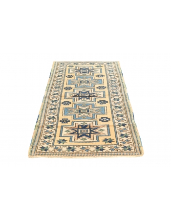 Decorative Vintage Turkish Wool Rug - 2`11