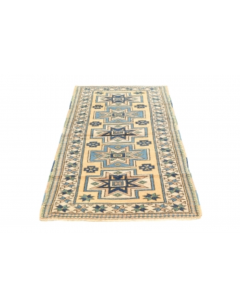 Decorative Vintage Turkish Wool Rug - 2`11