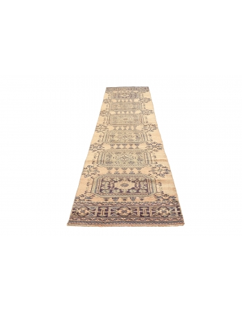 Vintage Turkish Oushak Runner Rug - 2`7