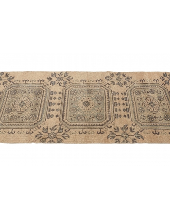 Vintage Turkish Oushak Runner Rug - 2`7