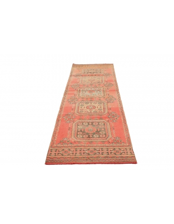 Vintage Turkish Oushak Runner Rug - 2`10