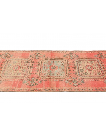 Vintage Turkish Oushak Runner Rug - 2`10