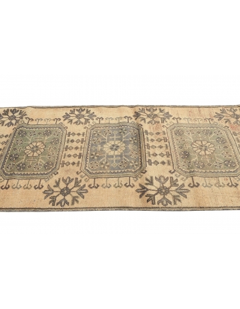 Decorative Vintage Turkish Oushak Runner - 2`11