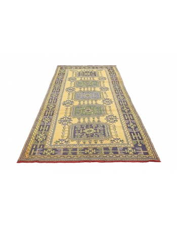 Decorative Vintage Turkish Oushak Rug - 4`6