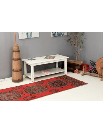 Red Vintage Turkish Oushak Runner - 2`10