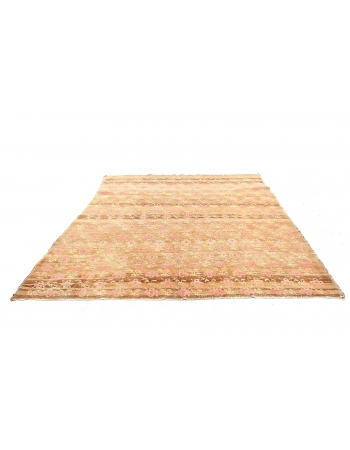 Washed Out Vintage Kars Wool Rug - 7`5