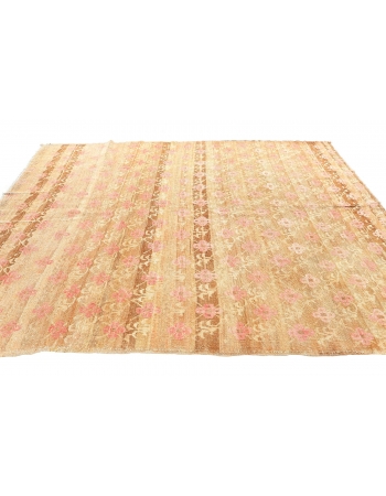 Washed Out Vintage Kars Wool Rug - 7`5