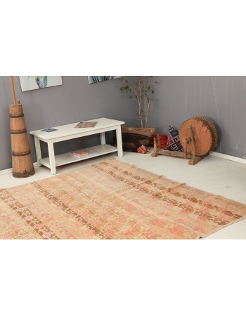 Washed Out Vintage Kars Wool Rug - 7`5