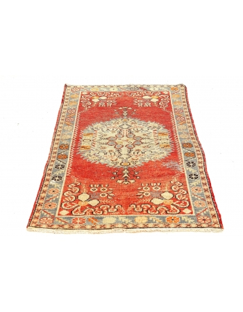 Vintage Small Turkish Oushak Rug - 2`8