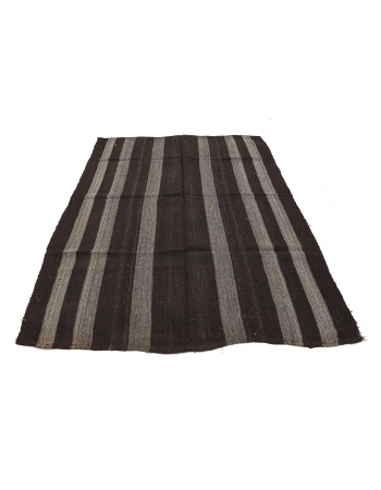 Brown & Gray Vintage Kilim Rug - 6`4