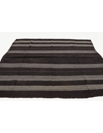 Brown & Gray Vintage Kilim Rug - 6`4