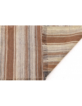 Striped Vintage Natural Kilim Rug - 5`0