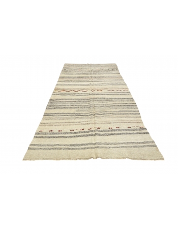 Modern Vintage Hemp Kilim Rug - 5`7