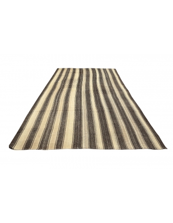 Striped Large Vintage Kilim Rug - 7`3