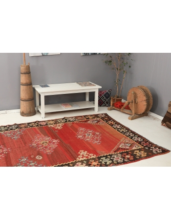 Vintage Decorative Turkish Kars Kilim - 6`0