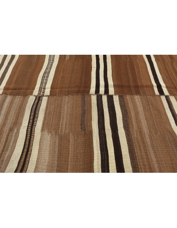 Brown Striped Vintage Kilim Rug - 6`2
